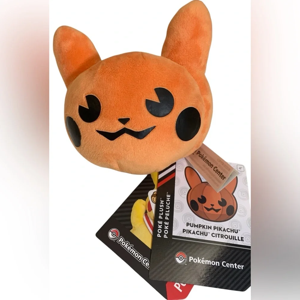 Pikachu 2023 & Pumpkaboo 2015 Plush Plushies W/ 50 Free Pokémon‎ Cards